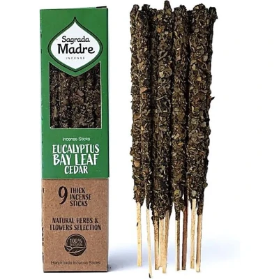 Afbeelding van Sagrada Madre Eucalyptus Laurier en Ceder Wierook circa 9 stokjes