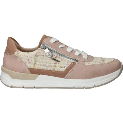 Afbeelding van Rieker Sneakers laag, Dames, Maat: 43, Rosa Kunststof