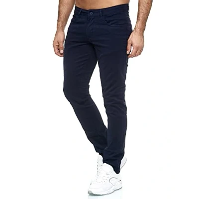 Afbeelding van Tazzio Heren Jeans Slim Fit Used Style 165251, Navy Blauw