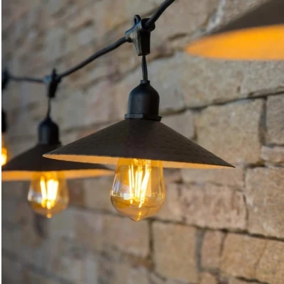 Afbeelding van Lumisky Vinty Light Solar Oplaadbaar Lichtsnoer 10 filament Led lampjes 6 m