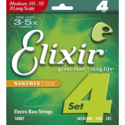 Image de Elixir BASS NANOWEB XLS M 45 105 CEL 14087