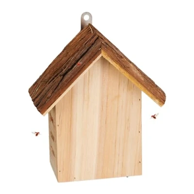 Afbeelding van Relaxdays lieveheersbeestjes hotel houten insectenhotel tuin om op te hangen balkon