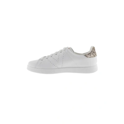 Afbeelding van Victoria Basket Basse Tenis Cuir &amp; Arrière Pailleté Logo Perforé 1125104 pour Femme TAUPE 35