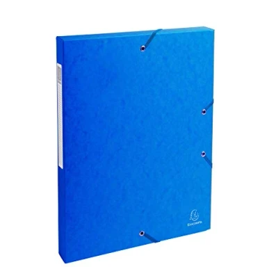 Image de Boîte de classement EXABOX en carte lustrée Nature Future® Dos 25mm 24x32cm pour A4 Bleu