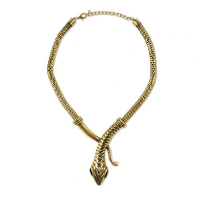 Afbeelding van Bristol Novelty BA1008 Medusa slangenketting voor dames, goudkleurig, één maat