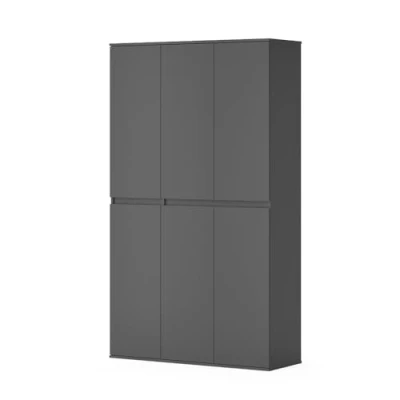 Afbeelding van Vicco ClausKledingopslagkast 111 x 191.5 cm met 6 deuren Antraciet