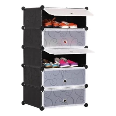 Afbeelding van Modulaire schoenenkast met 5 niveaus