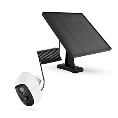 Afbeelding van LEICKE Zonnepaneel compatibel met EZVIZ C3A buitencamera&#039;s, weerbestendig, verstelbare houder, ononderbroken stroomvoorziening