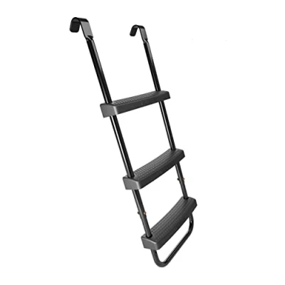 Afbeelding van HUDORA Universele trampolineladder, in hoogte verstelbare ladder met 3 brede en antislip treden, universeel accessoire voor kindertrampoline, hoogwaardige instapladder