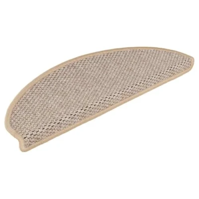 Image de vidaXL Tapis d&#039;escalier autocollants 15 pcs 65x21x4 cm Beige clair326880