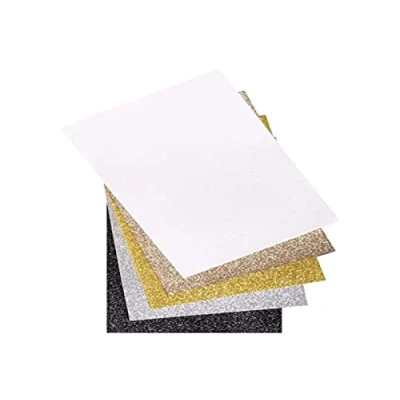 Afbeelding van Rayher Hobby 53961000 viltplaten, glinsterend, verschillende kleuren (wit, zilver, kasjmier goud, zwart) 21 x 30 01 cm, 100% polyester