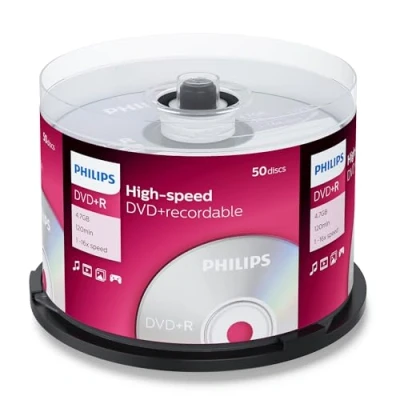 Afbeelding van Philips Witte DVD+R (4,7 GB data/video 120 minuten, 16 x snelle opname, pin 50)