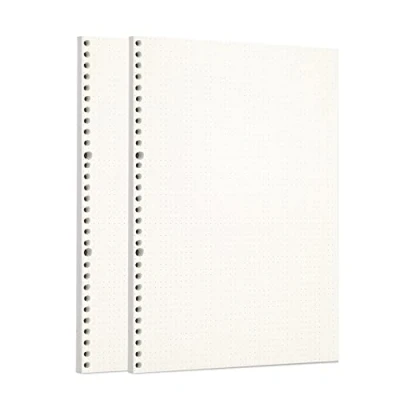 Afbeelding van Zelten Navullingen A4 geperforeerd papier 90 vellen/180 pagina&#039;s gestippeld voor 30 gaats ordner, persoonlijke organizer, agenda, notitieboek, navulbare planner