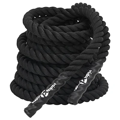 Image de vidaXL Corde de combat noir 12 m 9 kg polyester
