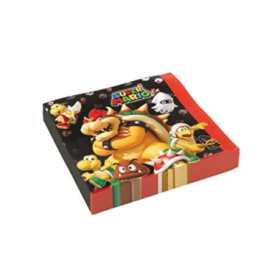 Image de Serviettes Super Mario Bros 33x33cm 20 pièces