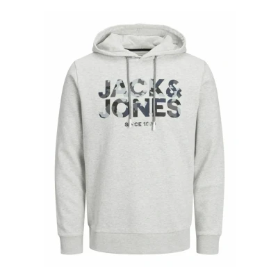 Afbeelding van Jack &amp; Jones Jjjames Sweatshirt met capuchon voor heren, Wit grijs