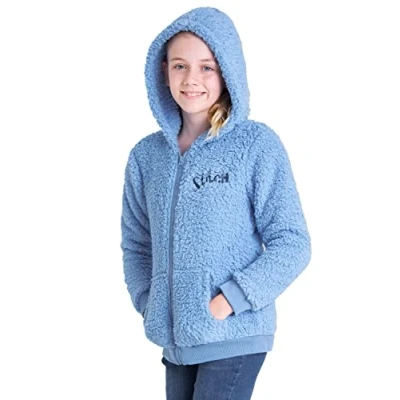 Afbeelding van Disney Stitch sweatshirt met ritssluiting voor meisjes, sherpa, fleece, kinderen, jongeren, 7 18 jaar