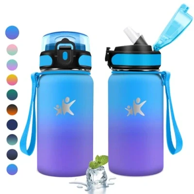Afbeelding van KollyKolla 500 ml thermosfles, thermosfles met rietje, BPA vrij, lekvrije dubbelwandig, voor jongens, meisjes, sportschool, outdoor