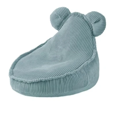 Afbeelding van MISIOO Huggy Bear kinderzitzak, corduroy, kinderstoel, gemakkelijk te wassen, licht, elegant, 68 x 45 cm, blauw