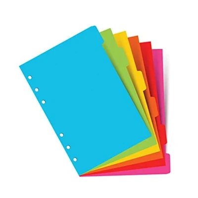 Afbeelding van A5 Bright 6 blanco tabbladen met indexen