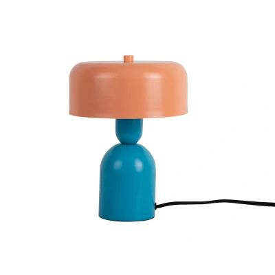 Afbeelding van Leitmotiv Tafellamp Double Funky Aqua blue &amp; peach orange