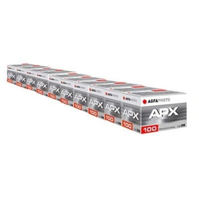 Afbeelding van Agfa Photo APX 100 Prof 135 36 filmfolie voor camera, zilverkleurig, 35 mm, zwart, 10 stuks