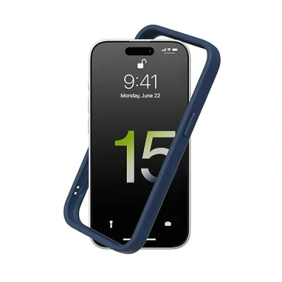 Afbeelding van RHINOSHIELD Bumper hoes compatibel met [iPhone 15] CrashGuard aanpasbare dunne bescherming schokdemping [BPA vrij] marineblauw