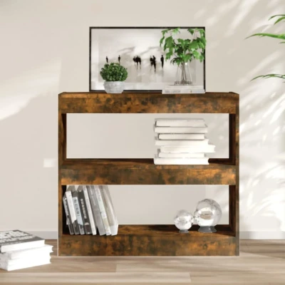 Afbeelding van Boekenkast/kamerscherm 80x30x72 cm gerookt eikenkleurig