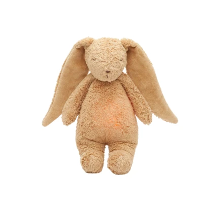 Afbeelding van Moonie 2.0 next gen knuffelkonijn met nachtlamp en geluid cappuccino natur 28 cm