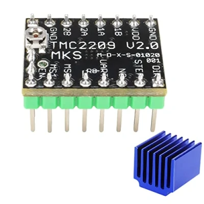 Afbeelding van WANGCL TMC2209 stappenmotordriver met koellichaam, uitstekend dempend effect voor Park MKS Gen L/MKS SGen L/SKR V1.3 3D printer