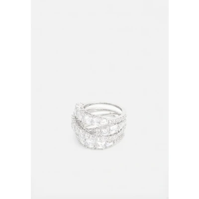 Afbeelding van Swarovski Twist WRAP Ring silvercoloured, Dames, Maat: 50, Silver coloured
