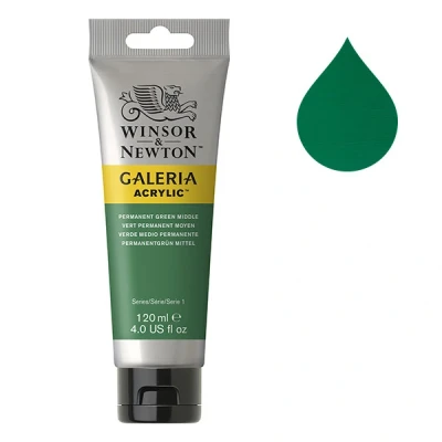 Image de Winsor &amp; Newton Galeria peinture acrylique (120 ml) 484 vert permanent moyen