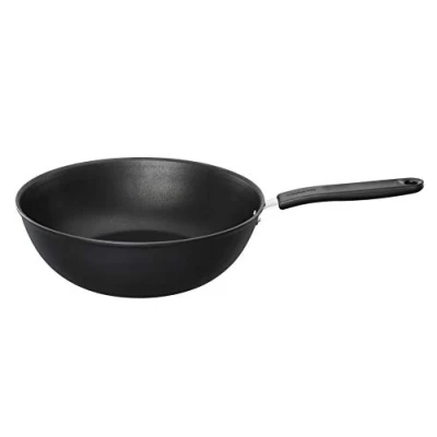 Afbeelding van Fiskars Wok, 1027705, Ø 28 cm, voor alle warmtebronnen, inclusief inductie, aluminium, functionele vorm, zwart
