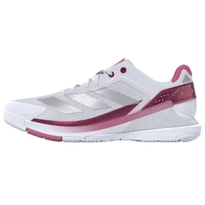 Afbeelding van adidas Performance Crazyquick Boost Padelschoenen, Dames, Maat: 38 2/3, Cloud white silver metallic lucid pink Textiel/ synthetisch