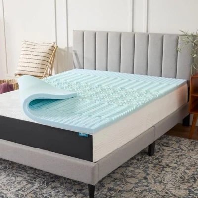 Image de LUCID 2 inch Zoned Gel Memory Foam Mattress Topper, Twin