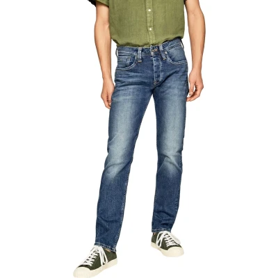 Afbeelding van Pepe Jeans Heren Broeken Cash regular/straight Fit Blauw 29W / 30L Volwassenen