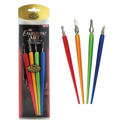 Afbeelding van Royal &amp; Langnickel RD450 4 delige set met graveer/krasgreep