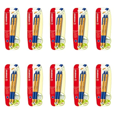 Afbeelding van Balpen STABILO pointball 6030/41 medium blauw blister à 2 stuks