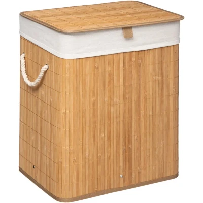 Afbeelding van Wasmand 5five 50 x 41.5 30 cm Wit Bamboe