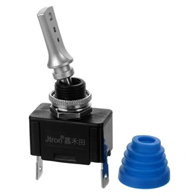 Afbeelding van Jtron 12 V/40 A 24 V/20 Tuimelschakelaar AAN/UIT Heks Push Button Switch met stofdicht rubber voor auto gemodificeerd bord