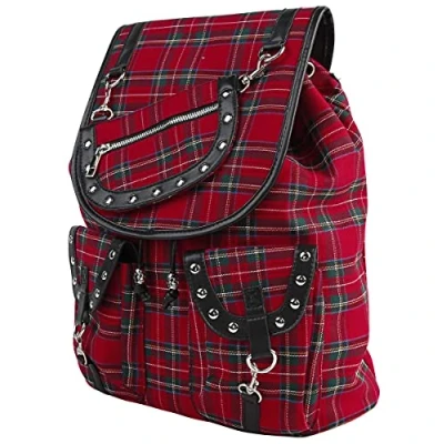 Afbeelding van Banned Rugtas YAMY Tartan Rood (bxhxd) ca. 38cm x 39cm 13xm