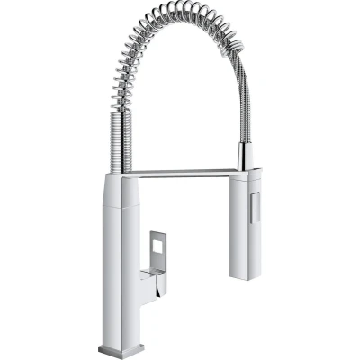 Afbeelding van GROHE Eurocube 1 gats keukenkraan medium met professionele handdouche