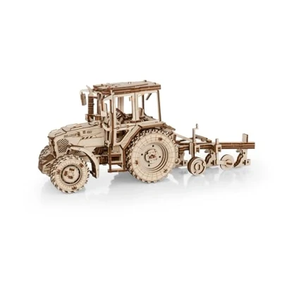 Afbeelding van Ewa Eco Wod Art Wood &quot;Tractor BELARUS 82.3 with PLOW&quot; 3D puzzel van hout voor volwassenen en jongeren montage zonder lijm 325 stukjes