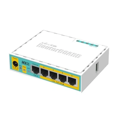 Afbeelding van MikroTik VPN Router hEX PoE lite RB750UPR2, Router, Wit