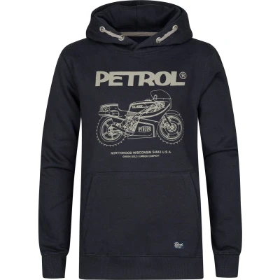 Afbeelding van Petrol Industries Jongens Artwork Hoodie Catskill Zwart Maat 140
