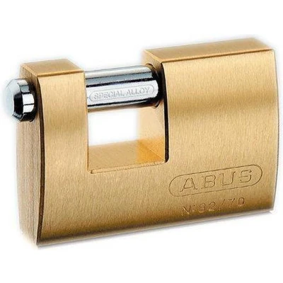 Afbeelding van ABUS Hangslot 82 mono blok 90mm enkele vergrendeling messing (Verpakt in blister)