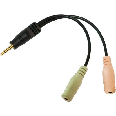 Afbeelding van LOGILINK audiokabel CA0021 Audio Adapter 3.5 mm 4pins &gt; 2x