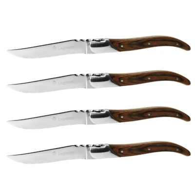 Afbeelding van Legnoart Steakmes 4pcs Fassona Legno24 Essenhout Giftbook