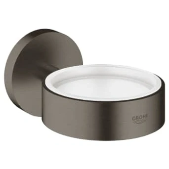 Afbeelding van Grohe Essentials houder voor glas zeepschaal hard Graphite Geborsteld