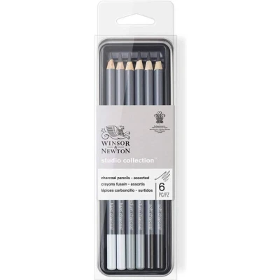 Afbeelding van Winsor&amp;Newton 6 Houtskool Potloden